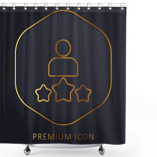 Personality  Best Employee Golden Line Premium Logo Or Icon Shower Curtains