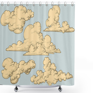 Personality  Vintage Clouds Shower Curtains