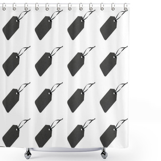 Personality  Blank Black Labels Shower Curtains