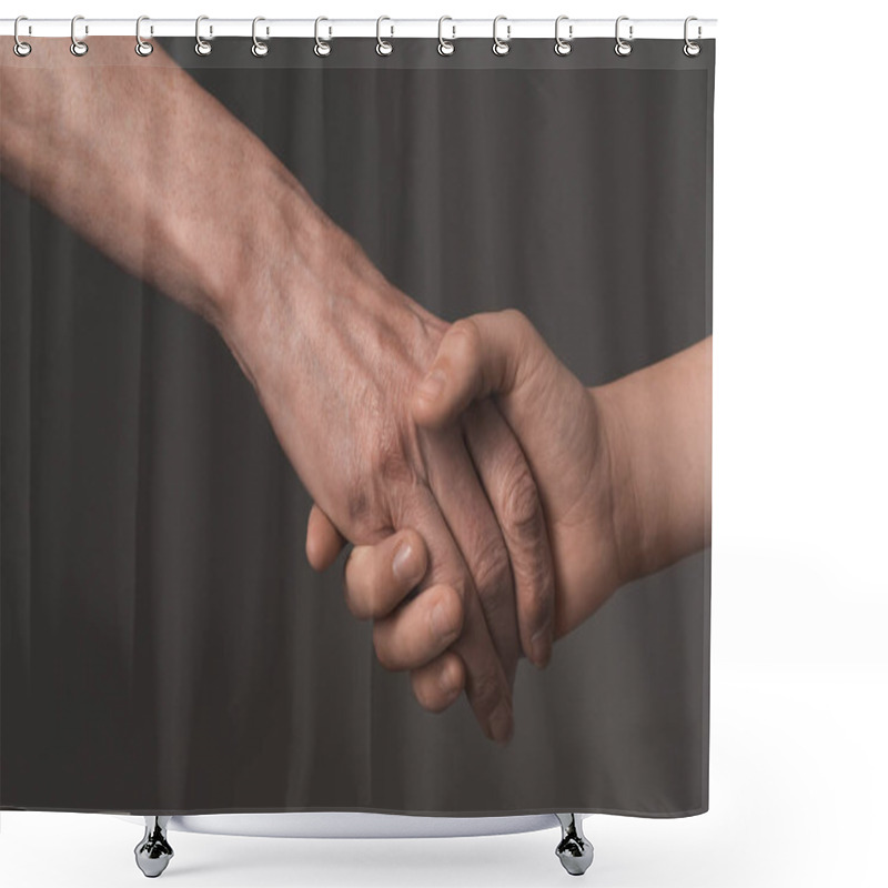 Personality  People Holding Hands Shower Curtains