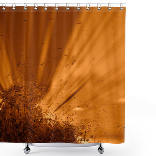 Personality  3D Futuristic Background Shower Curtains