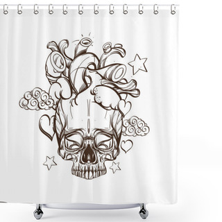 Personality  Alice In Wonderland Collection In Brutal Style. Shower Curtains