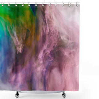 Personality  Texture With Violet And Pink Flowing Watercolor Paint Shower Curtains