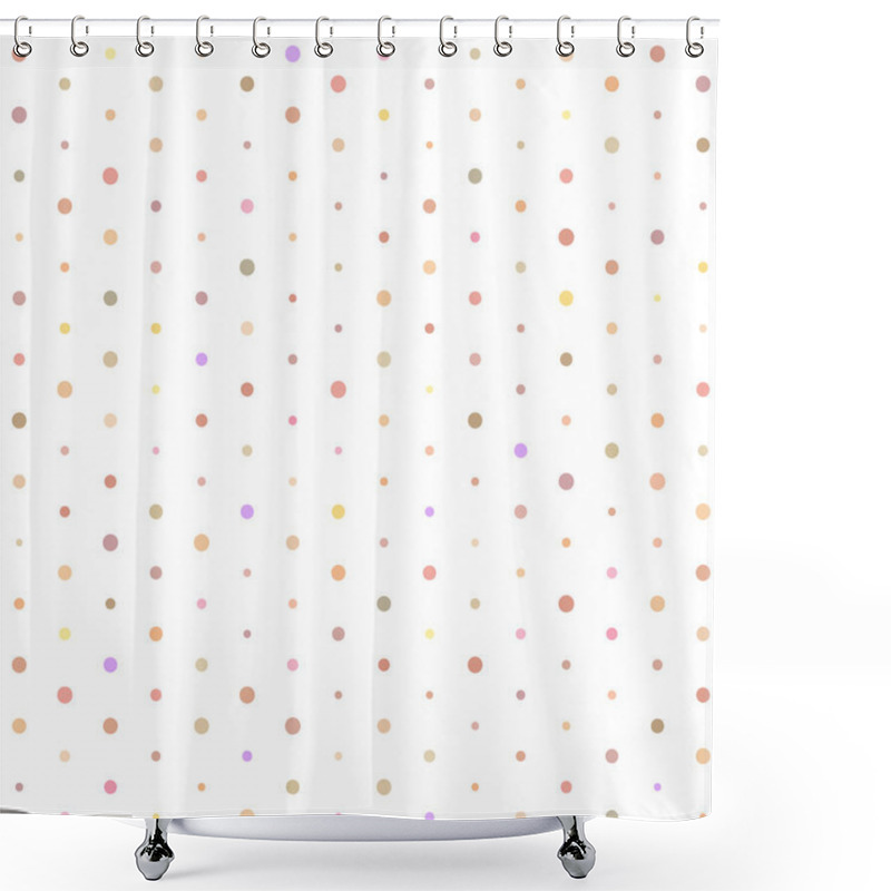 Personality  Seamless Pattern With Polka Dots Shower Curtains