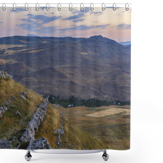 Personality  Sunrise In The Mountains Of Gobustan Shower Curtains