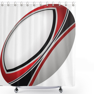 Personality  Rugby Ball Shower Curtains