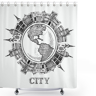 Personality  Travel Concept Shower Curtains