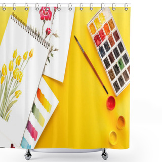 Personality  Drawings, Paints And Brush Shower Curtains