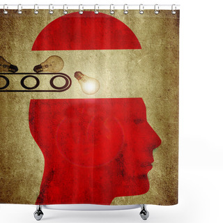 Personality  Creativity Factory Concept Digital Illustration Shower Curtains