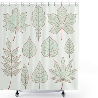 Personality  Autumn Leaves Collection Shower Curtains