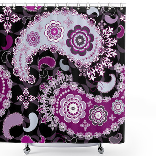 Personality  Repeating Floral Pattern Shower Curtains