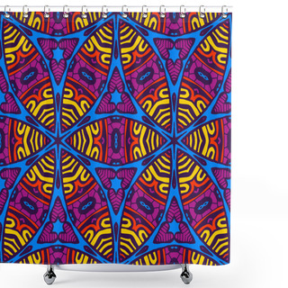 Personality  Abstract Vibrant  Seamless Pattern Shower Curtains