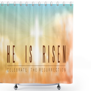 Personality  Easter Christian Motive, Resurrection Shower Curtains
