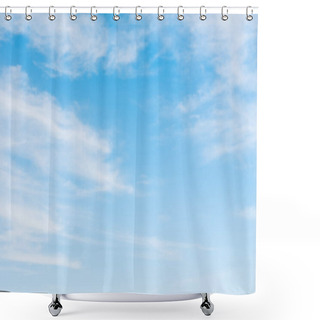 Personality  Beautiful White Cloud On Blue Sky Background Shower Curtains