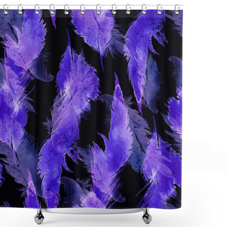 Personality  Boho-chic Magic Mix Seamless Pattern For Greeting Card With Beautiful Feathers  Shower Curtains