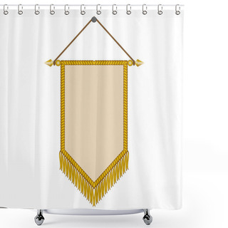 Personality  Vector Image Of A Pennant Shower Curtains
