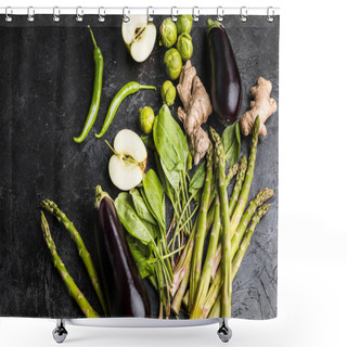 Personality  Fresh Seasonal Vegetables Shower Curtains