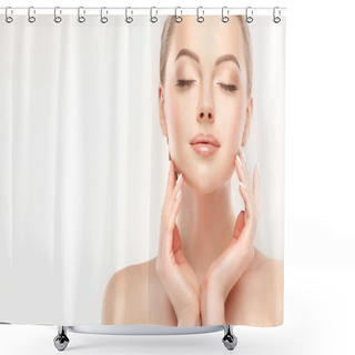 Personality  Beautiful Young Woman  Shower Curtains