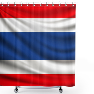 Personality  Flag Of Thailand. Fabric Design Background, Vector Illustration Shower Curtains
