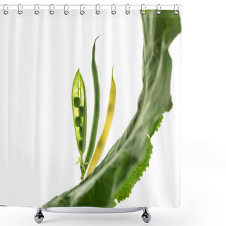 Personality  Beautiful Composition With Pea Pods Shower Curtains