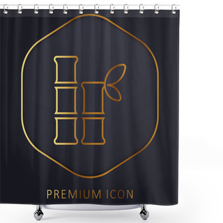 Personality  Bamboo Golden Line Premium Logo Or Icon Shower Curtains