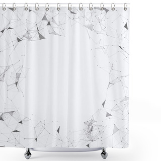 Personality  Black And White Mesh Vector Background Shower Curtains