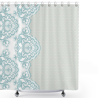 Personality  Lace Frame Shower Curtains