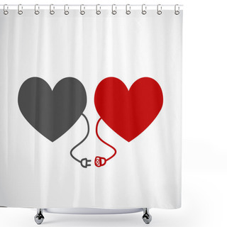 Personality  Lovers Heart Concept Shower Curtains