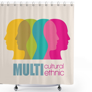 Personality  Fusion Modes Silhouettes Shower Curtains
