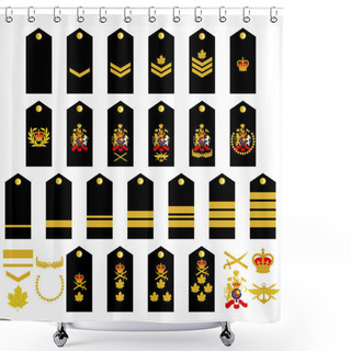 Personality  Turkish Army Insignia Shower Curtains
