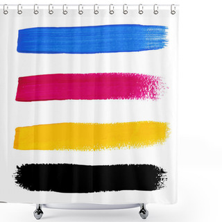 Personality  CMYK Colors Vector Acrylic Stains Shower Curtains