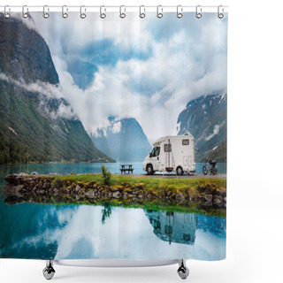 Personality  Family Vacation Travel RV, Holiday Trip In Motorhome Shower Curtains