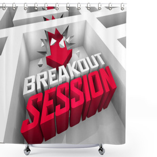 Personality  Breakout Session Seminar Workshop Group Team Conference 3d Illustration Shower Curtains
