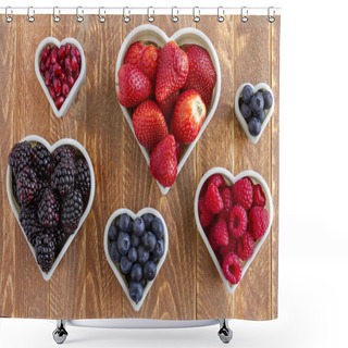 Personality  Assorted Fresh Berries And Pomegranate Seeds Shower Curtains
