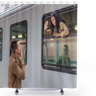 Personality  Arrival By Train Shower Curtains