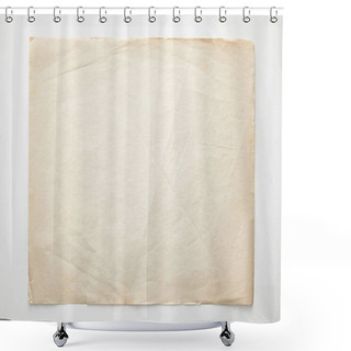 Personality  Top View Of Empty Vintage Paper On White Background Shower Curtains