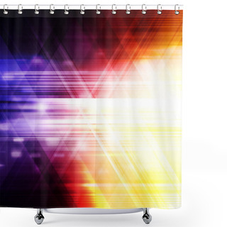 Personality  Abstract Technology Background Shower Curtains