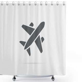 Personality  Aircraft Or Airplane Icon Shower Curtains