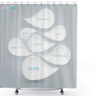 Personality  Internet Concept. Vector Illustration.  Shower Curtains