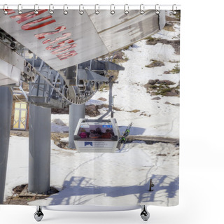 Personality  Elbrus. Station Of Aerial Lift Shower Curtains