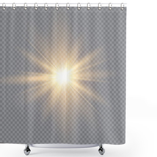 Personality  Glow Light Effect, Explosion, Glitter, Spark, Sun Flash. Vector Illustration. Shower Curtains