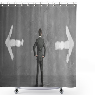 Personality  Choices Of A Businessman Shower Curtains