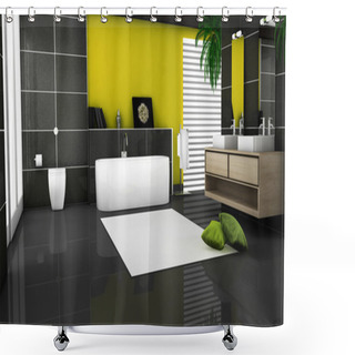 Personality  Contemporary Bathroom Interior Shower Curtains