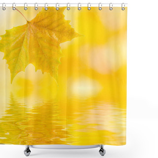 Personality  Beautiful Golden Leaves In Autumn Shower Curtains