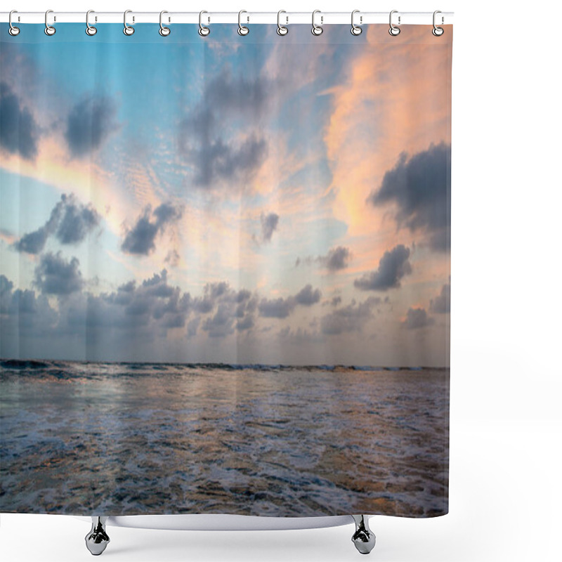 Personality  sunset sky over sea shower curtains