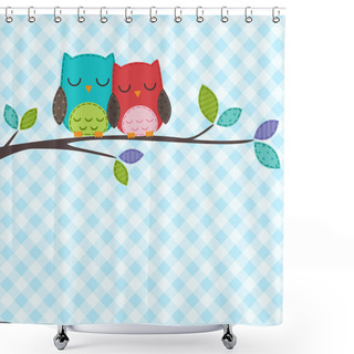 Personality  Couple Of Owls Shower Curtains