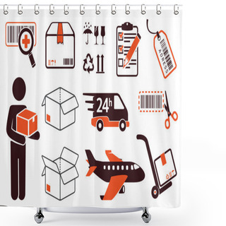 Personality  Mail Delivery, Transportation Symbols Shower Curtains