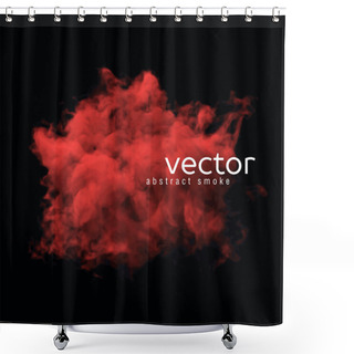 Personality  Vector Illustration Of Red Smoke Shower Curtains