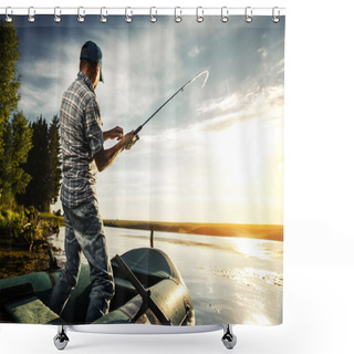 Personality  Fisherman Shower Curtains