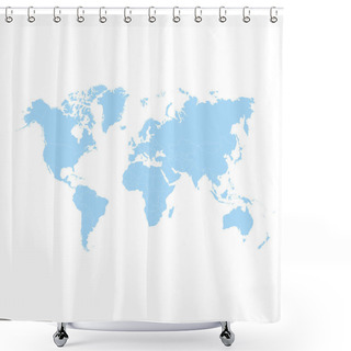 Personality  Colorful Map Of The World. Vector Illustration. Shower Curtains